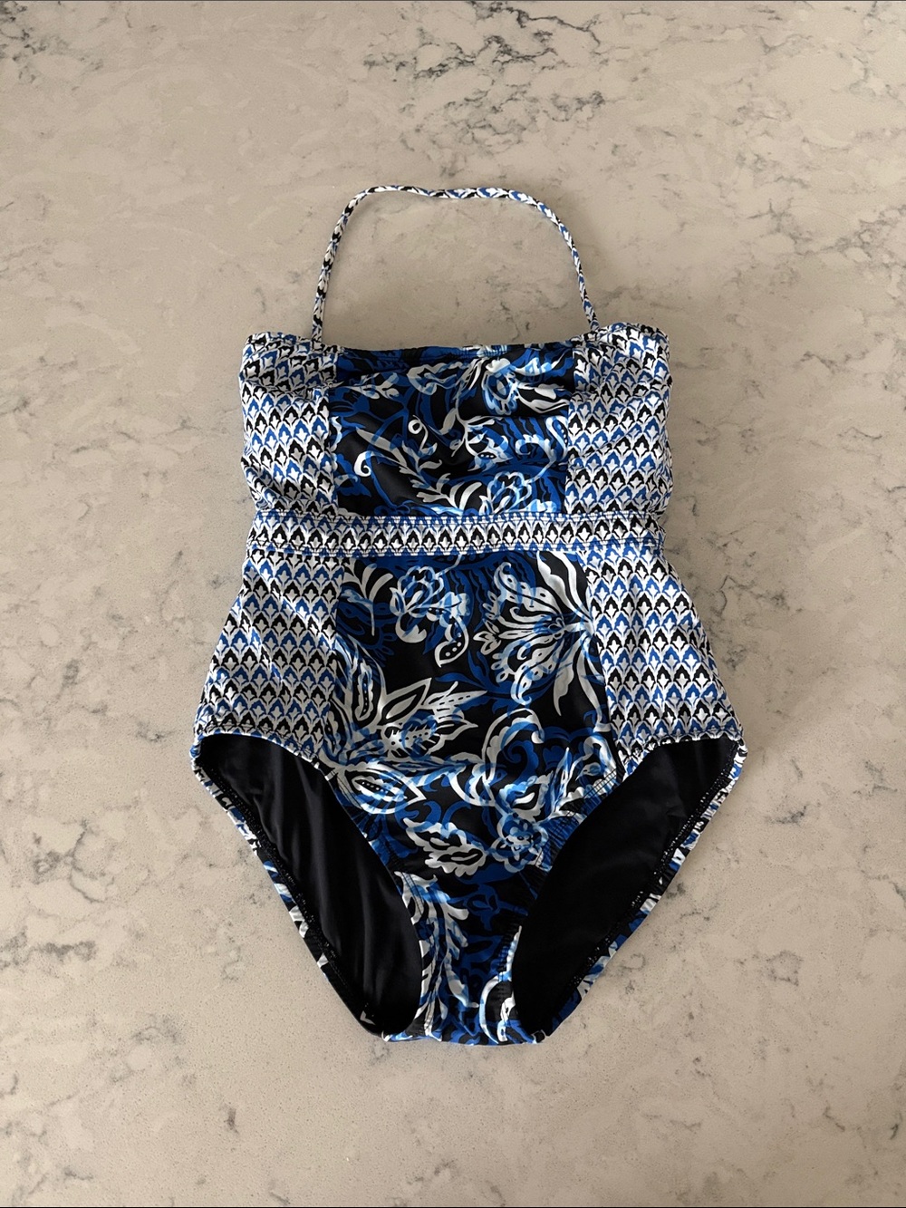 Tommy Bahama Blue & White Patterned women’s One-Piece Swimsuit
